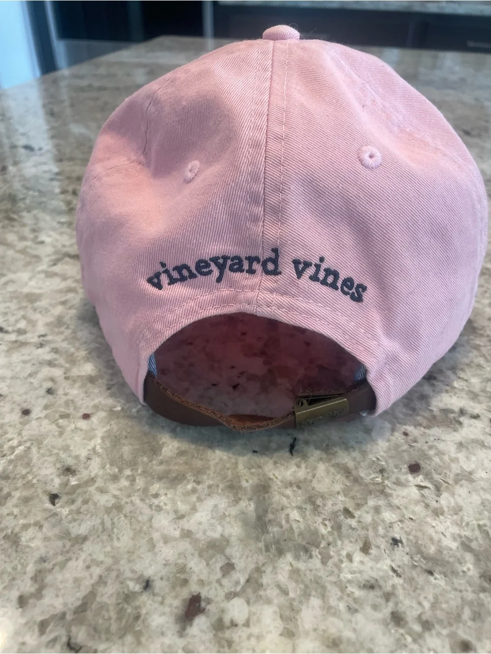 Vineyard Vines Light Pink Whale Cap with Navy Logo